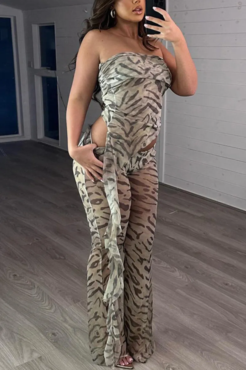 UM0339 Mesh Tube and Pants Set