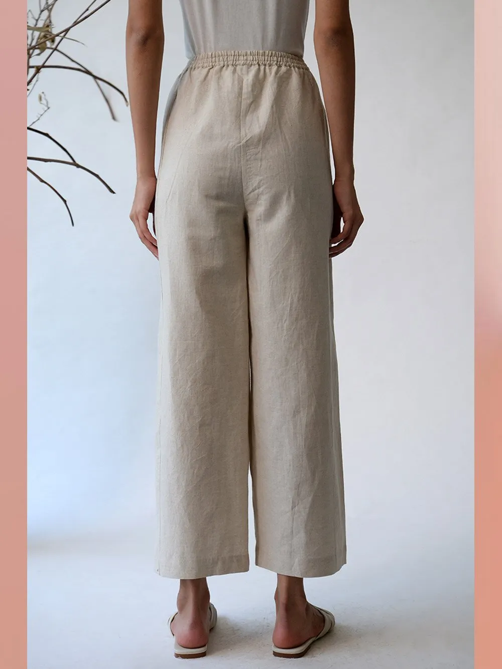 UMBAR by Payal Pratap   I   Palazzo Pants Topansar   I   Our Wide Leg Slightly Cropped Pants Are Elasticated For That Comfortable Fit And Are Cut Away From The Body For That Perfect Summer Day