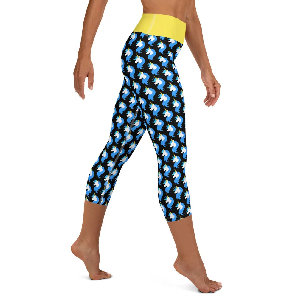 Unicorn Logo Yoga Capri Leggings by #unicorntrends