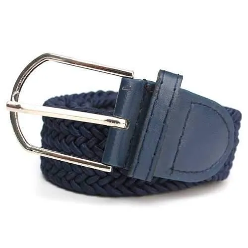 Unisex Men Women Elastic Woven Stretch Canvas Pin Buckle Belt Pants Strip