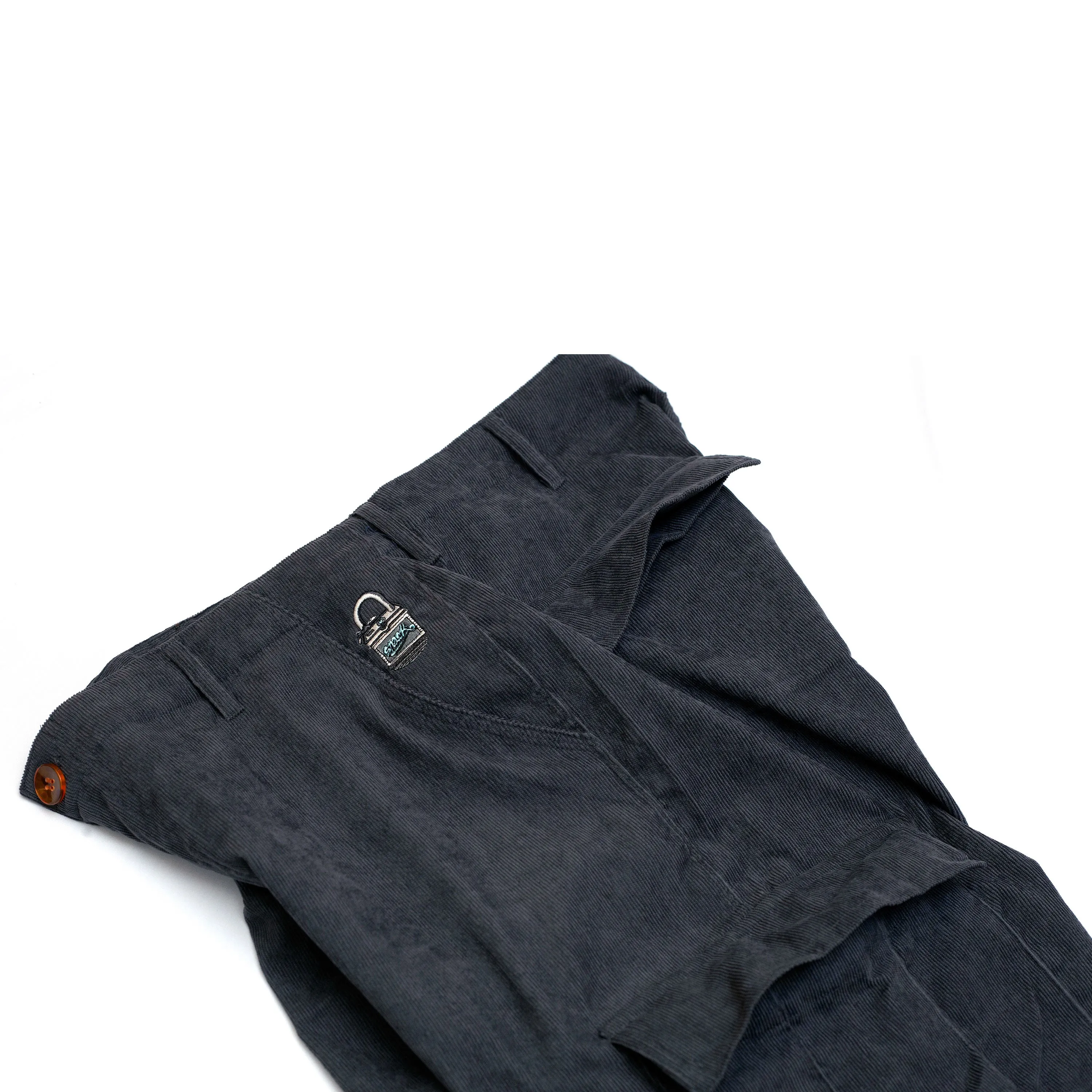 UNLOCK CORDUROY CARGO PANT CHARCOAL
