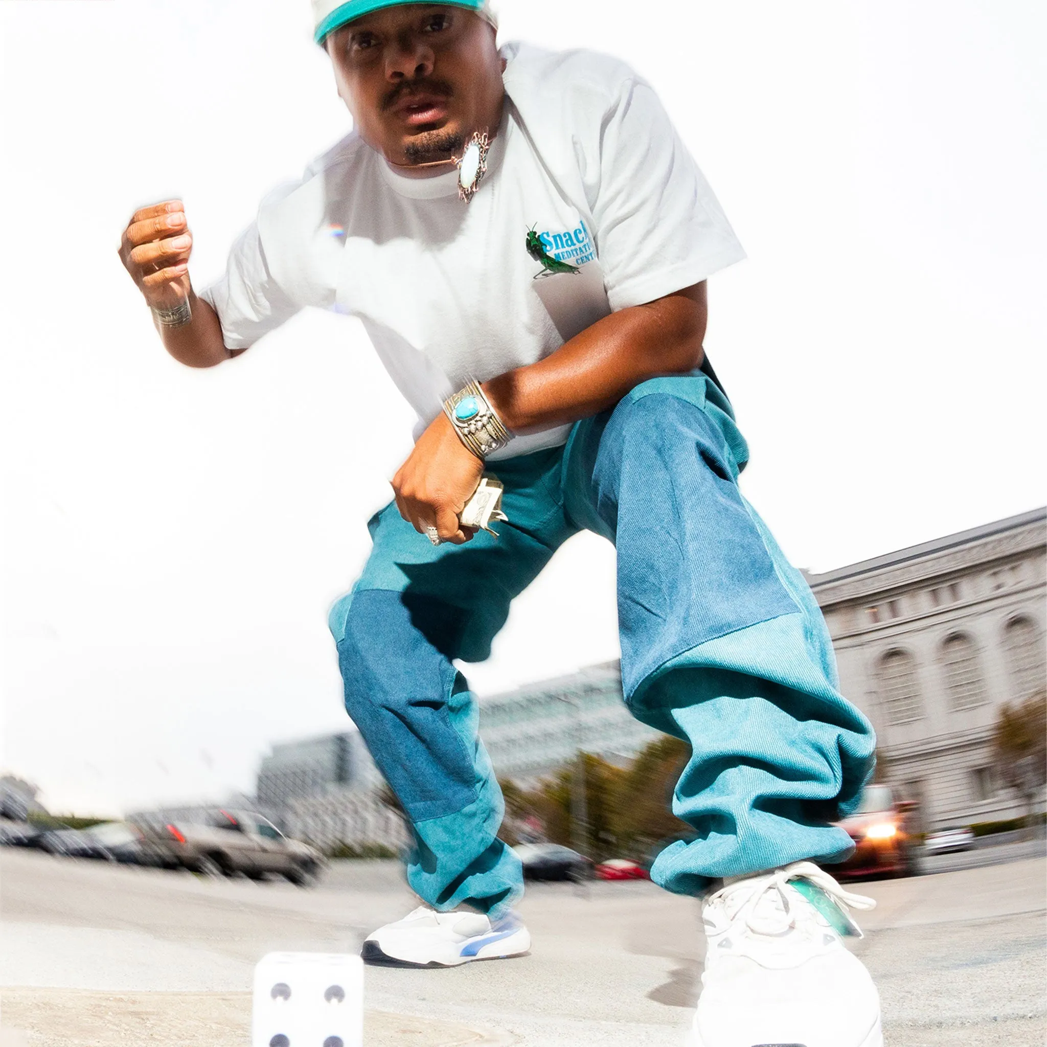 UNLOCK CORDUROY CARGO PANT - SKY BLUE