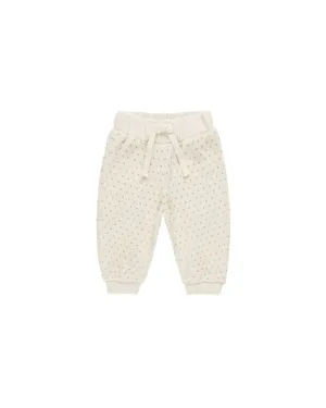 VELOUR RELAXED SWEATPANT || POLKA DOT