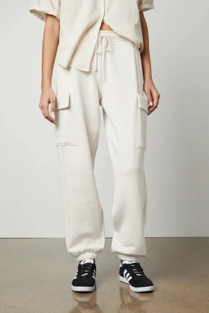 Velvet - Lumi - Autumn Fleece Cargo Pant in Crescent