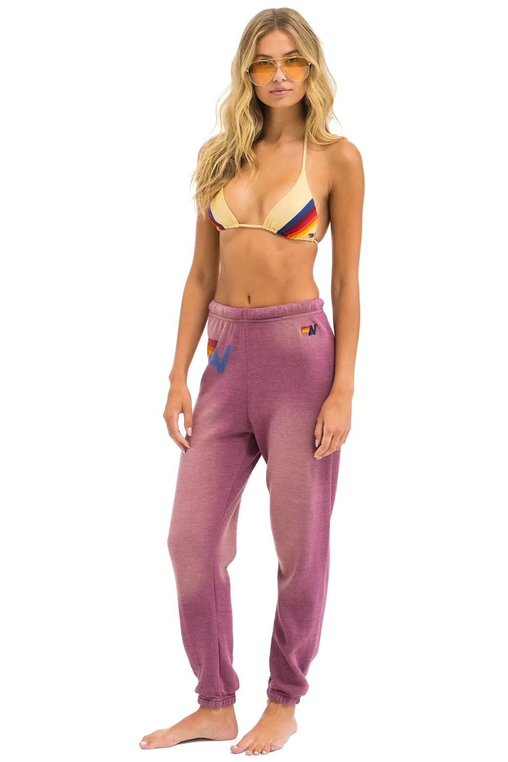 VINTAGE LOGO SWEATPANTS - FADED BERRY