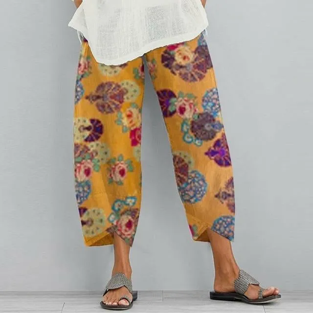 Vintage Printed Loose Pants