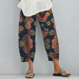 Vintage Printed Loose Pants