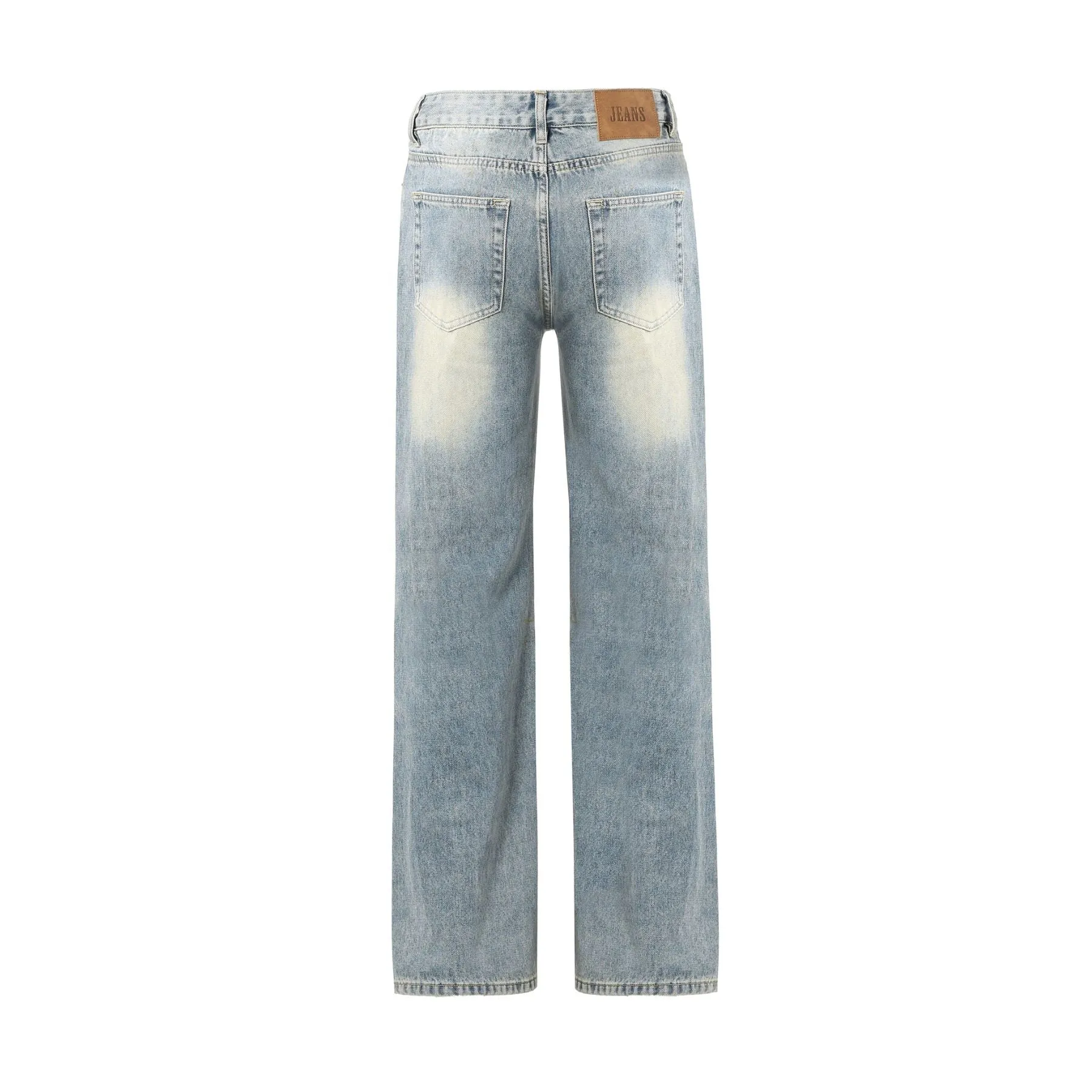 Washed Blue Bootcut Jeans