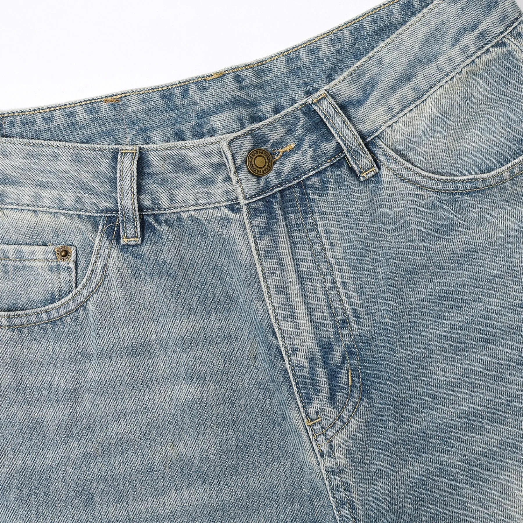 Washed Blue Bootcut Jeans