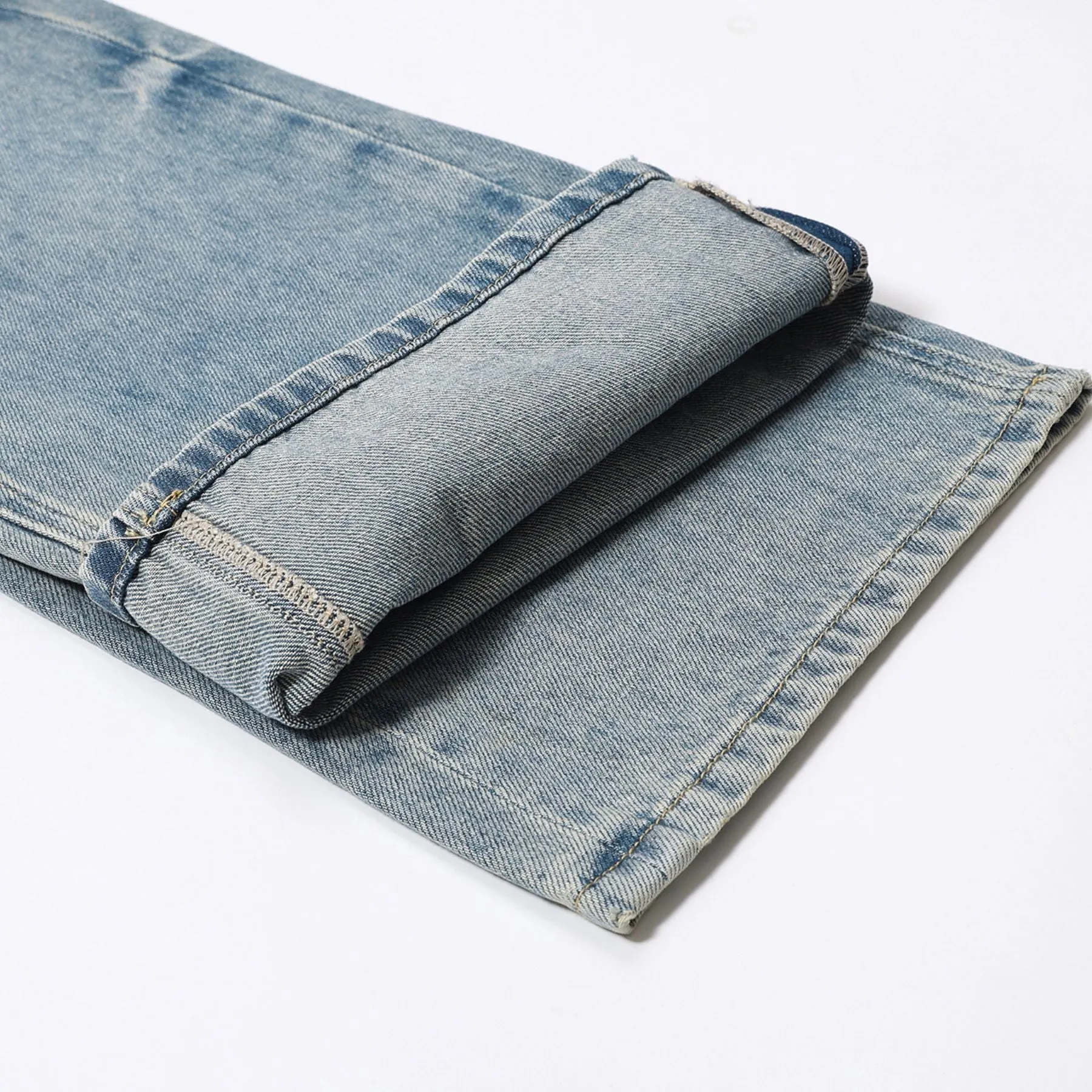 Washed Blue Bootcut Jeans