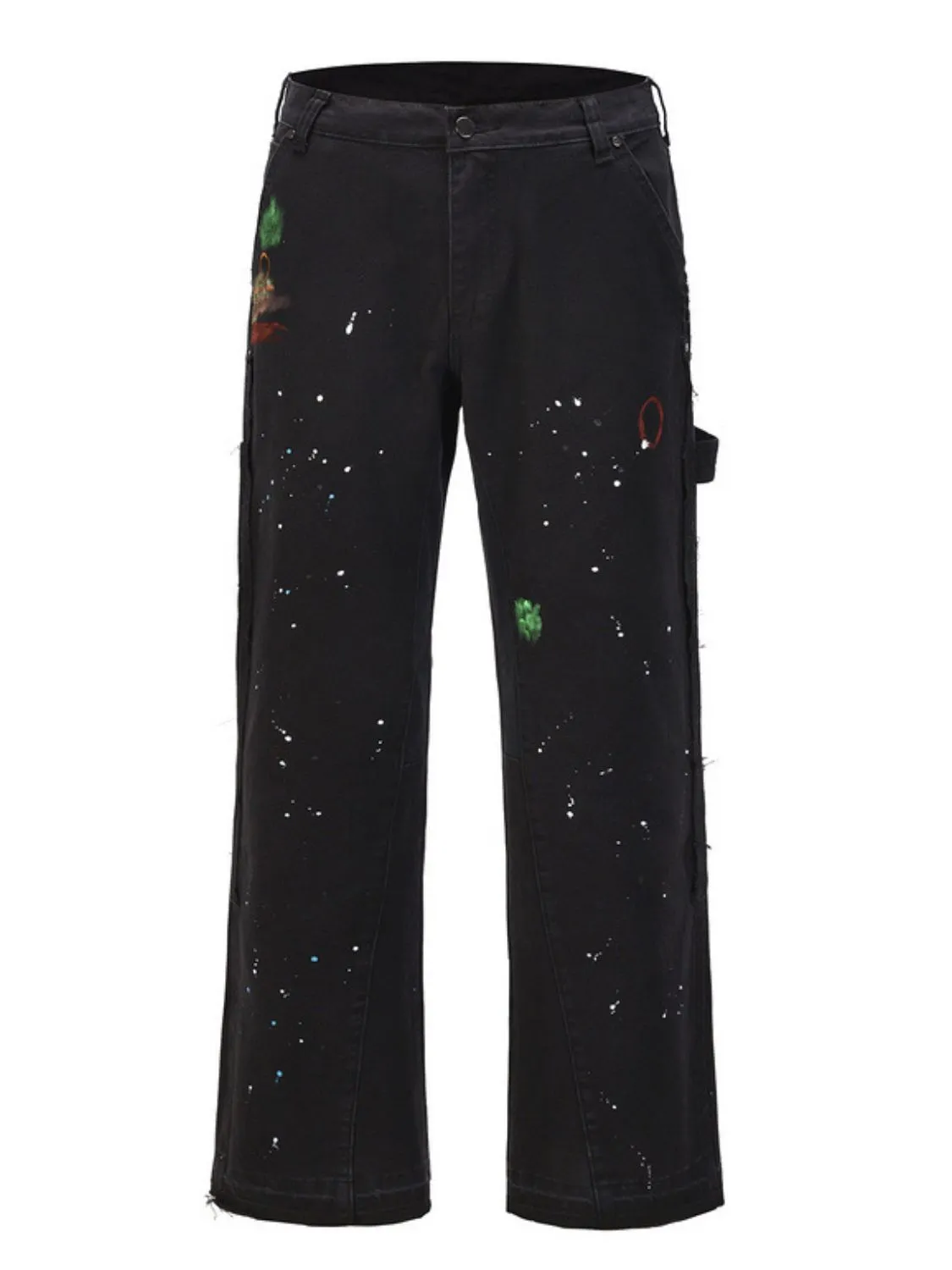 Washed Bootcut Cargo Jeans