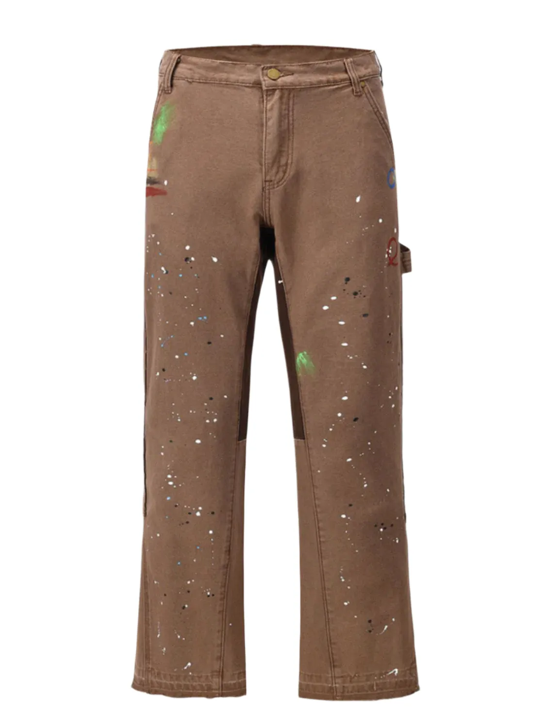 Washed Bootcut Cargo Jeans