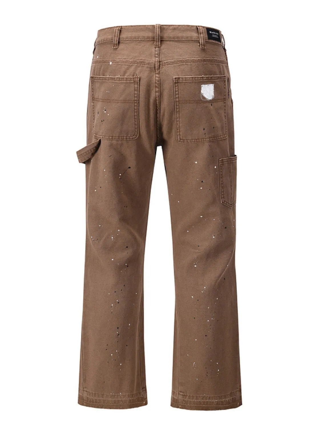 Washed Bootcut Cargo Jeans