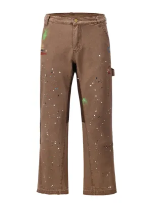 Washed Bootcut Cargo Jeans