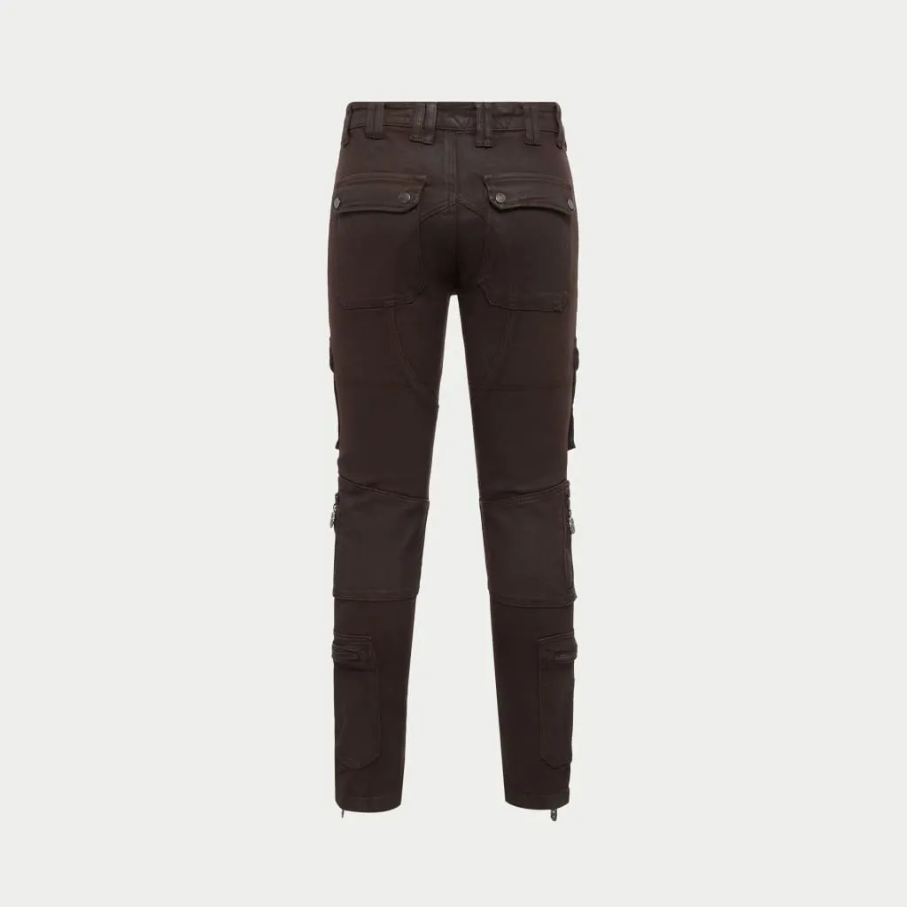 Wax Flare Premium Cargo Pants (Brown)
