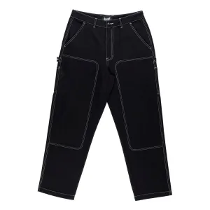 Welcome - Brace Double Knee Canvas Carpenter Mens Pants Black