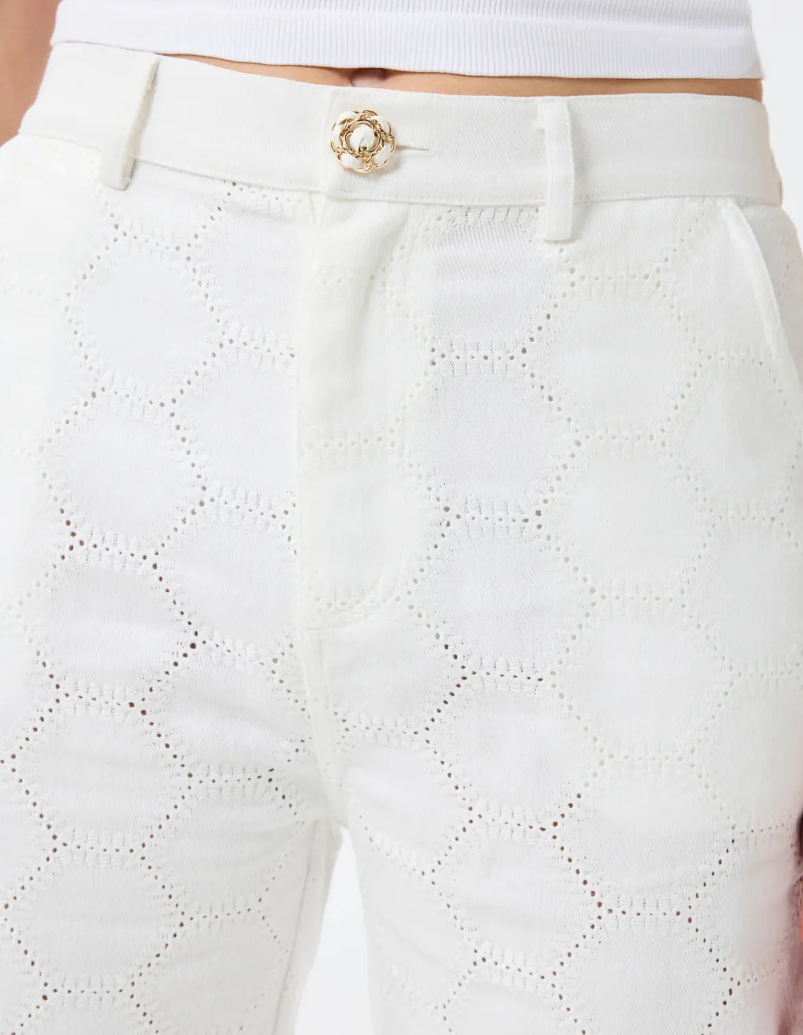White Lace Pants