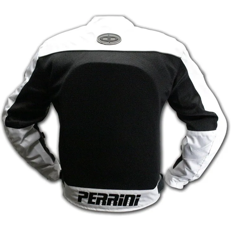White Motorcycle Riding Cordura Jacket With Pandings Water Proof