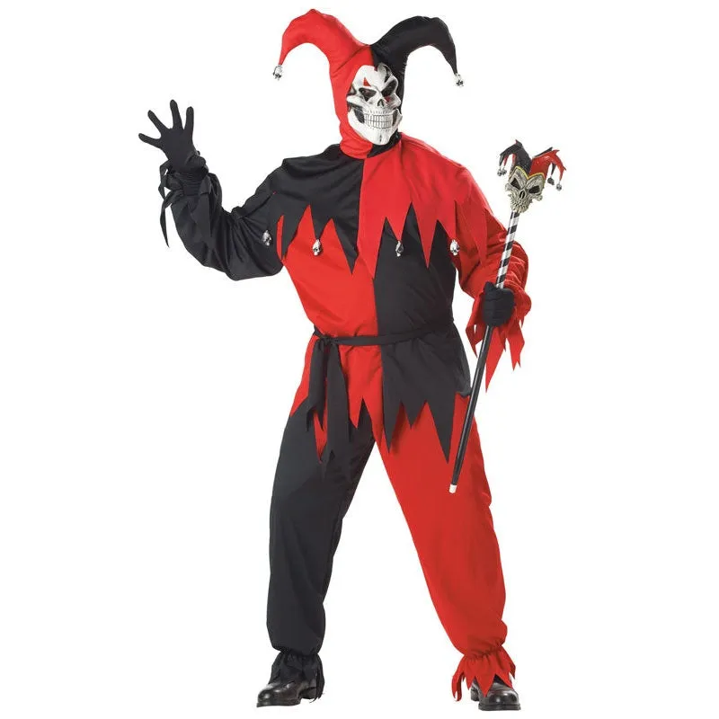 Wicked Evil Jester Mens Costume, Plus Size