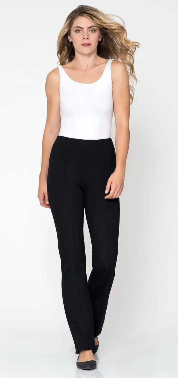 Wide Leg Pant Ponte - Black
