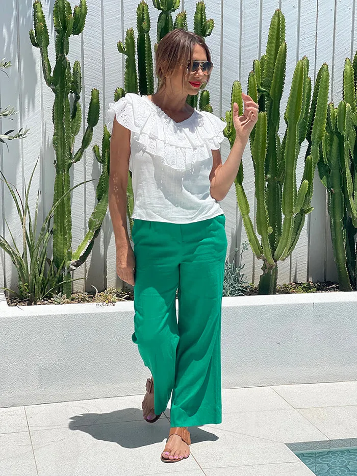 Wide Leg Pants - Green