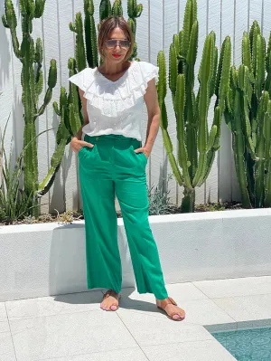 Wide Leg Pants - Green