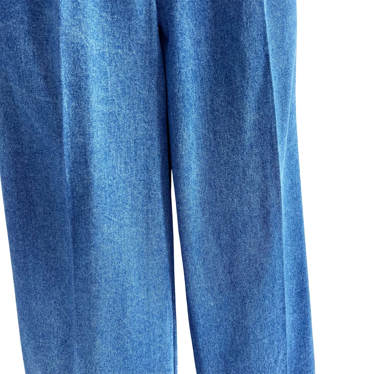 Wide-Leg Pants in Blue Denim