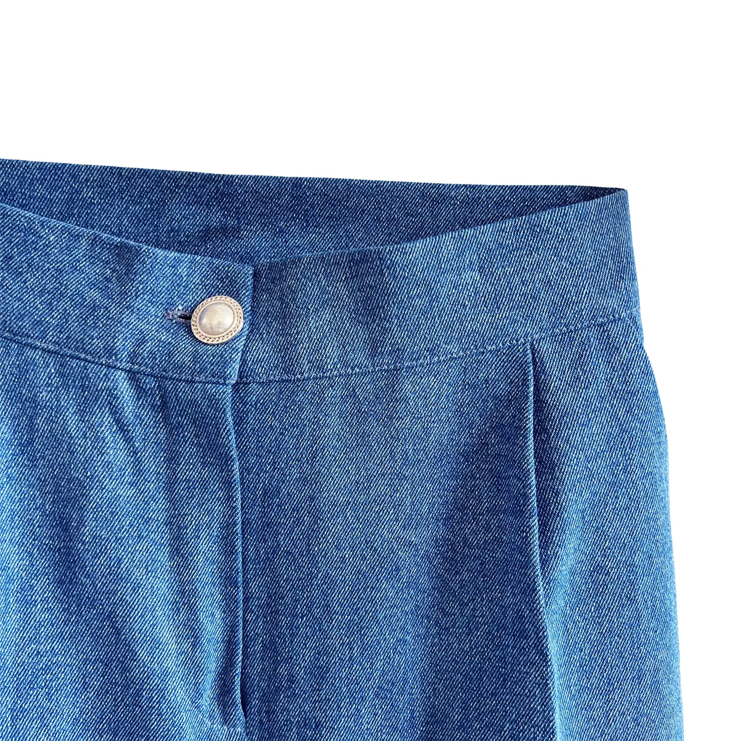 Wide-Leg Pants in Blue Denim