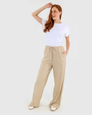 Wide Leg Pull On Pants