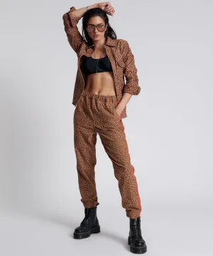 Wild Thing Suede Shabbies Drawstring Boyfriend Pants - Cheetah