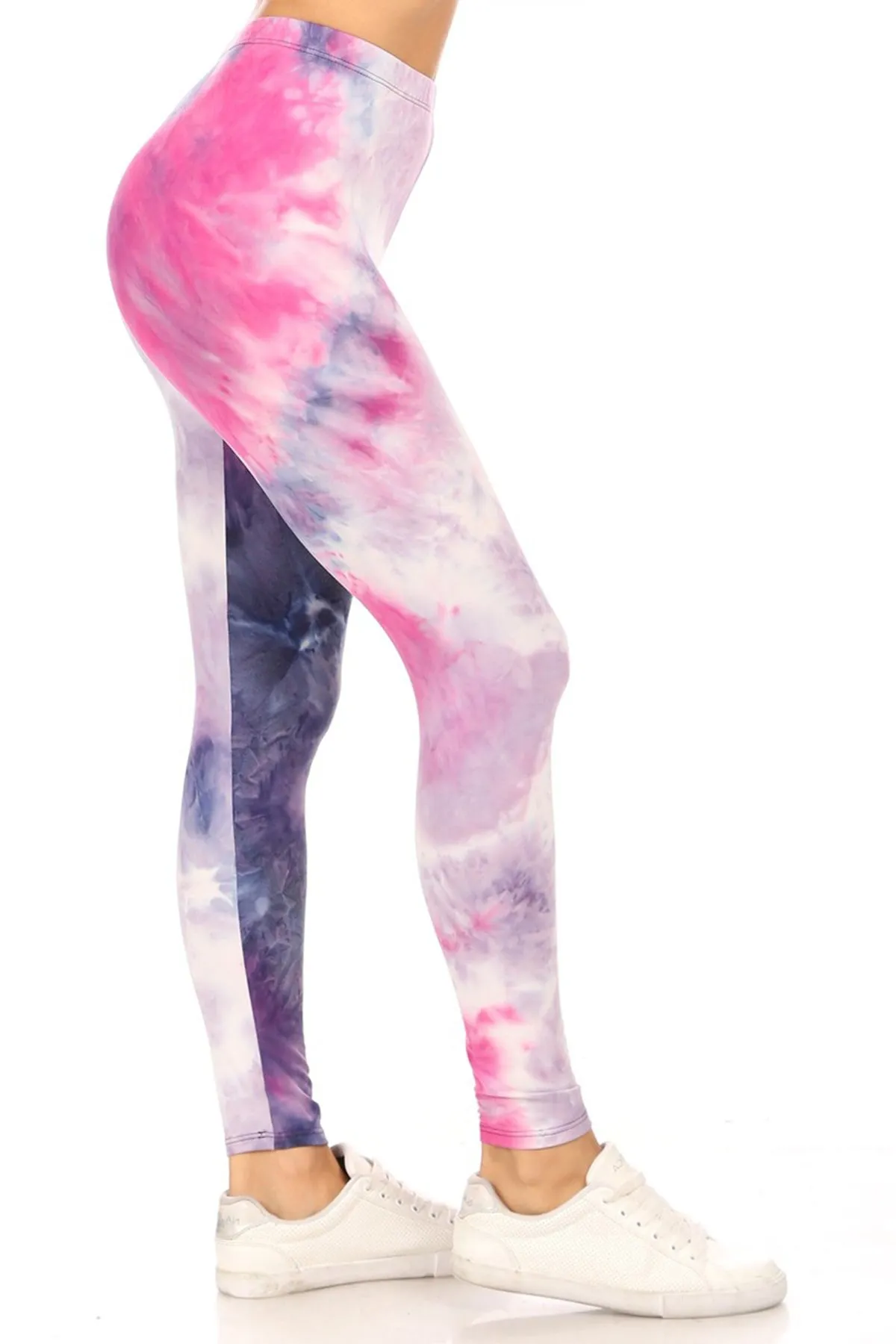 Women's Casual Tie Dye and Solid Color Elastic Band Waist Active Leggings Pants S-3XL