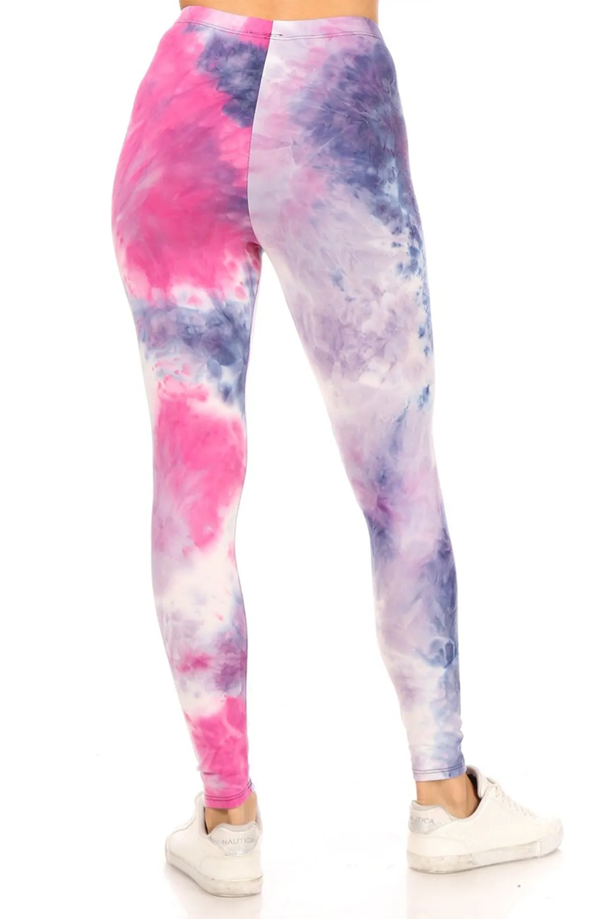 Women's Casual Tie Dye and Solid Color Elastic Band Waist Active Leggings Pants S-3XL