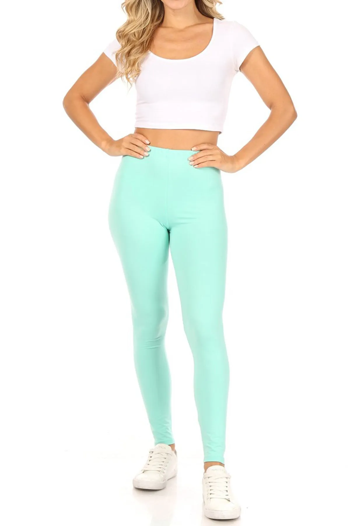 Women's Casual Tie Dye and Solid Color Elastic Band Waist Active Leggings Pants S-3XL