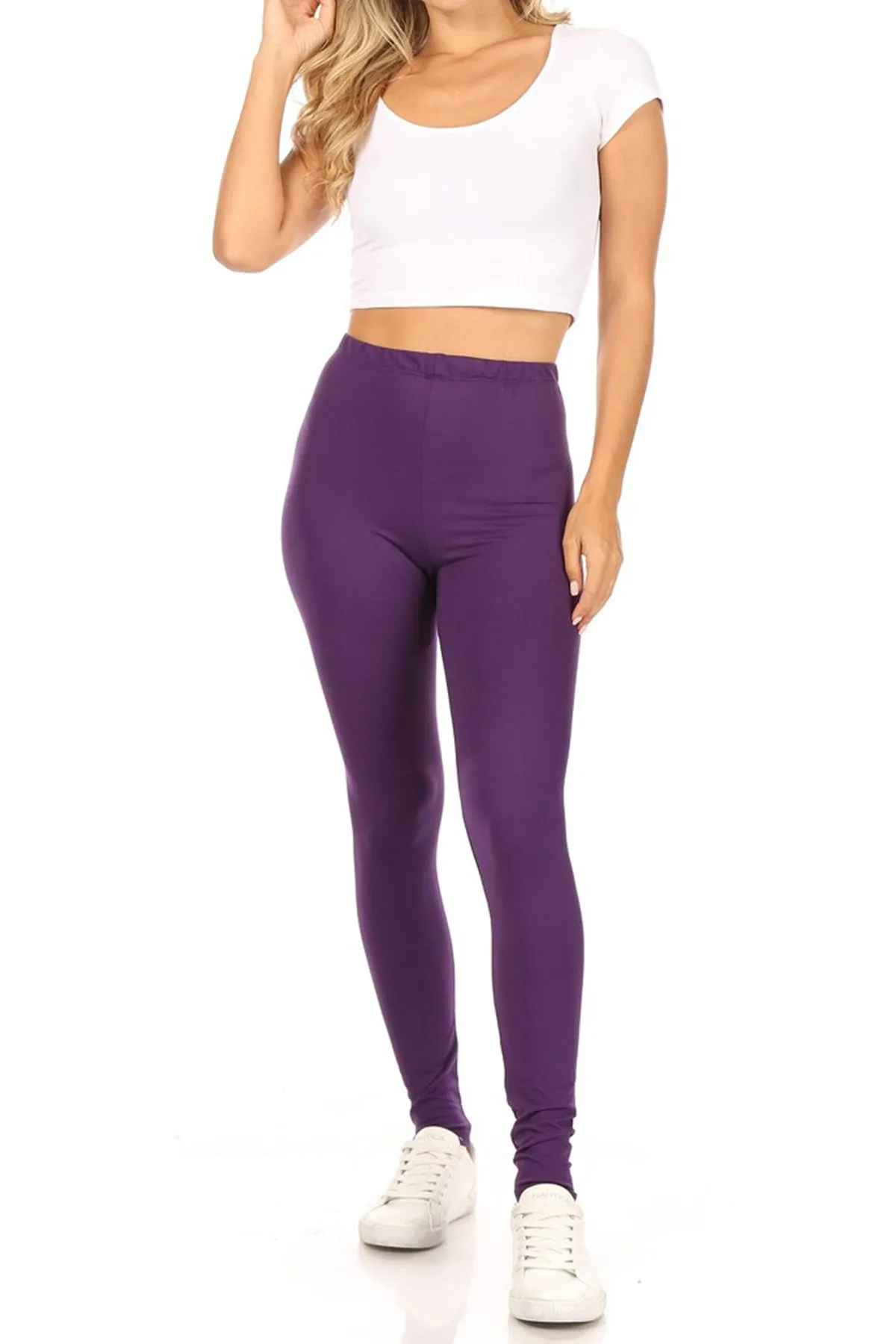 Women's Casual Tie Dye and Solid Color Elastic Band Waist Active Leggings Pants S-3XL