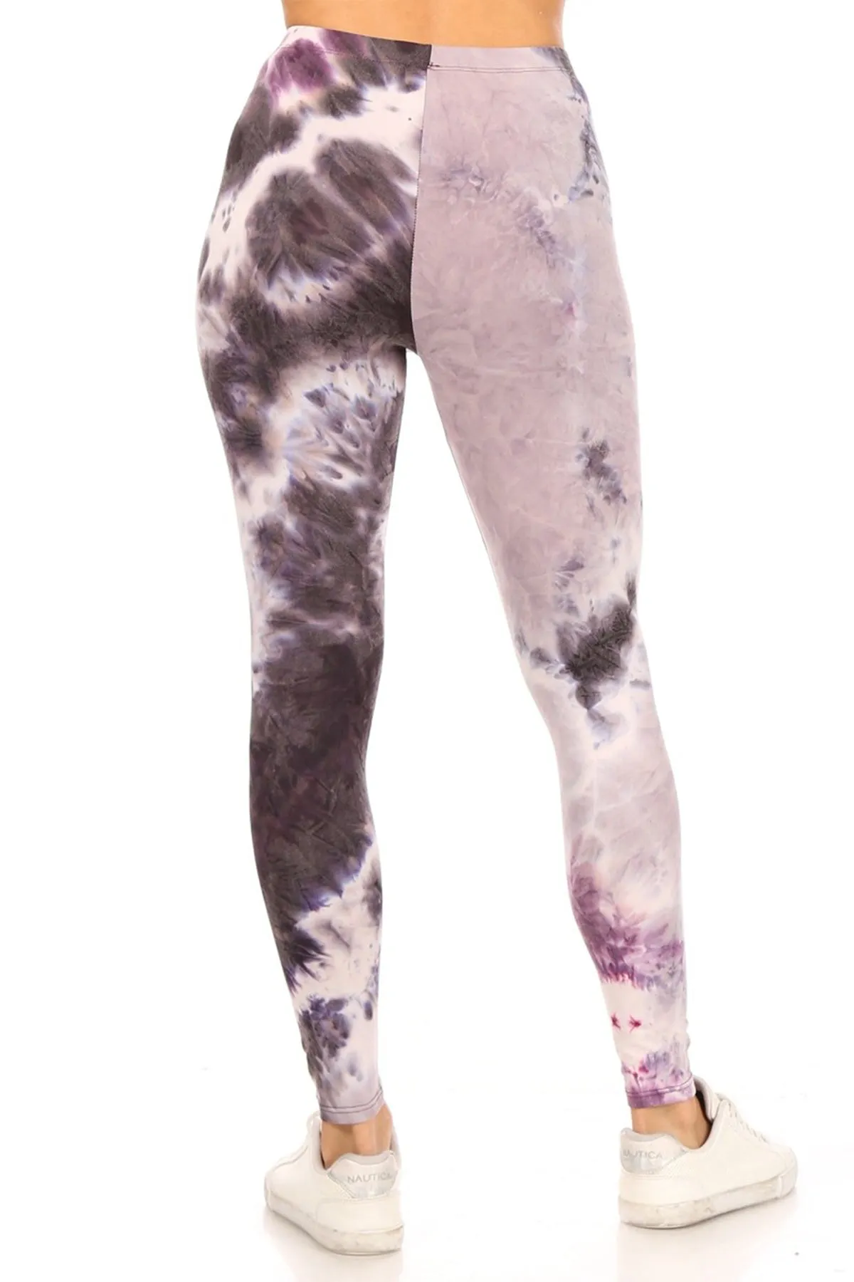 Women's Casual Tie Dye and Solid Color Elastic Band Waist Active Leggings Pants S-3XL
