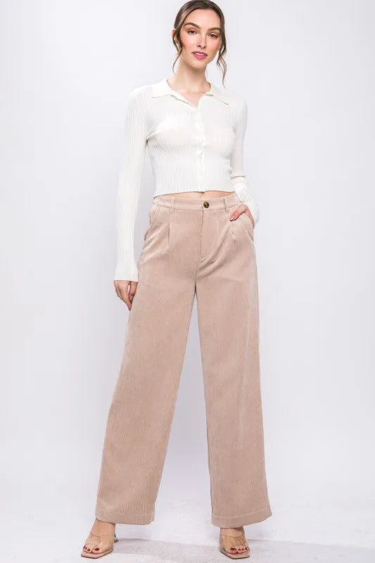 Women's Corduroy Trouser Pants