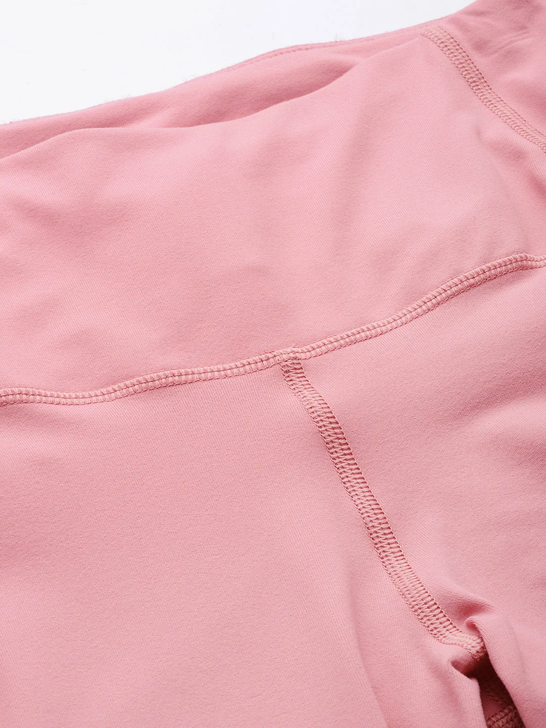 Women's Dusty Pink Solid Dry Fit Bootcut Gym Track Pants