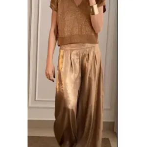 Women's Elegant Wide Leg Palazzo Pants | Low Rise
