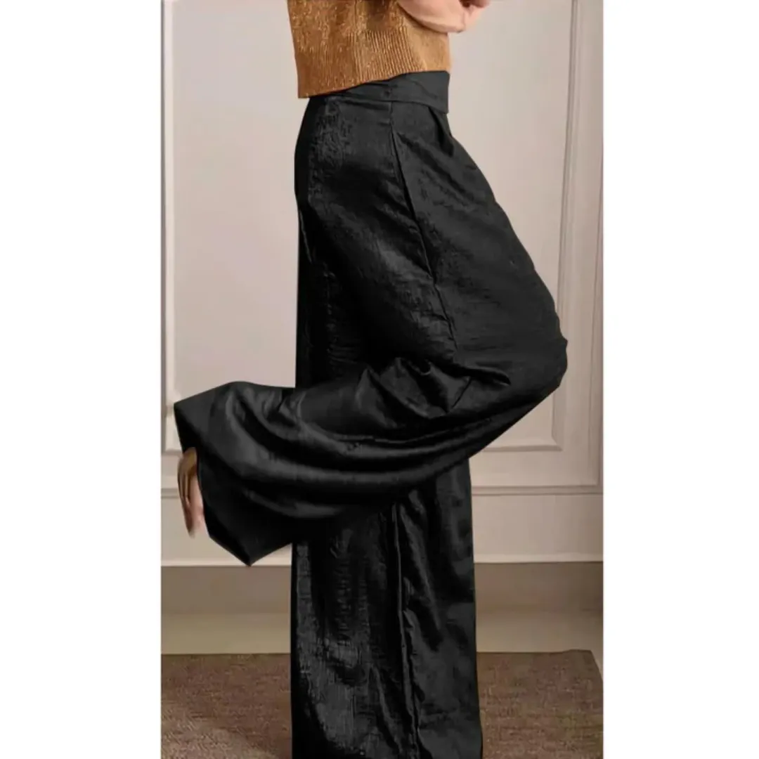 Women's Elegant Wide Leg Palazzo Pants | Low Rise