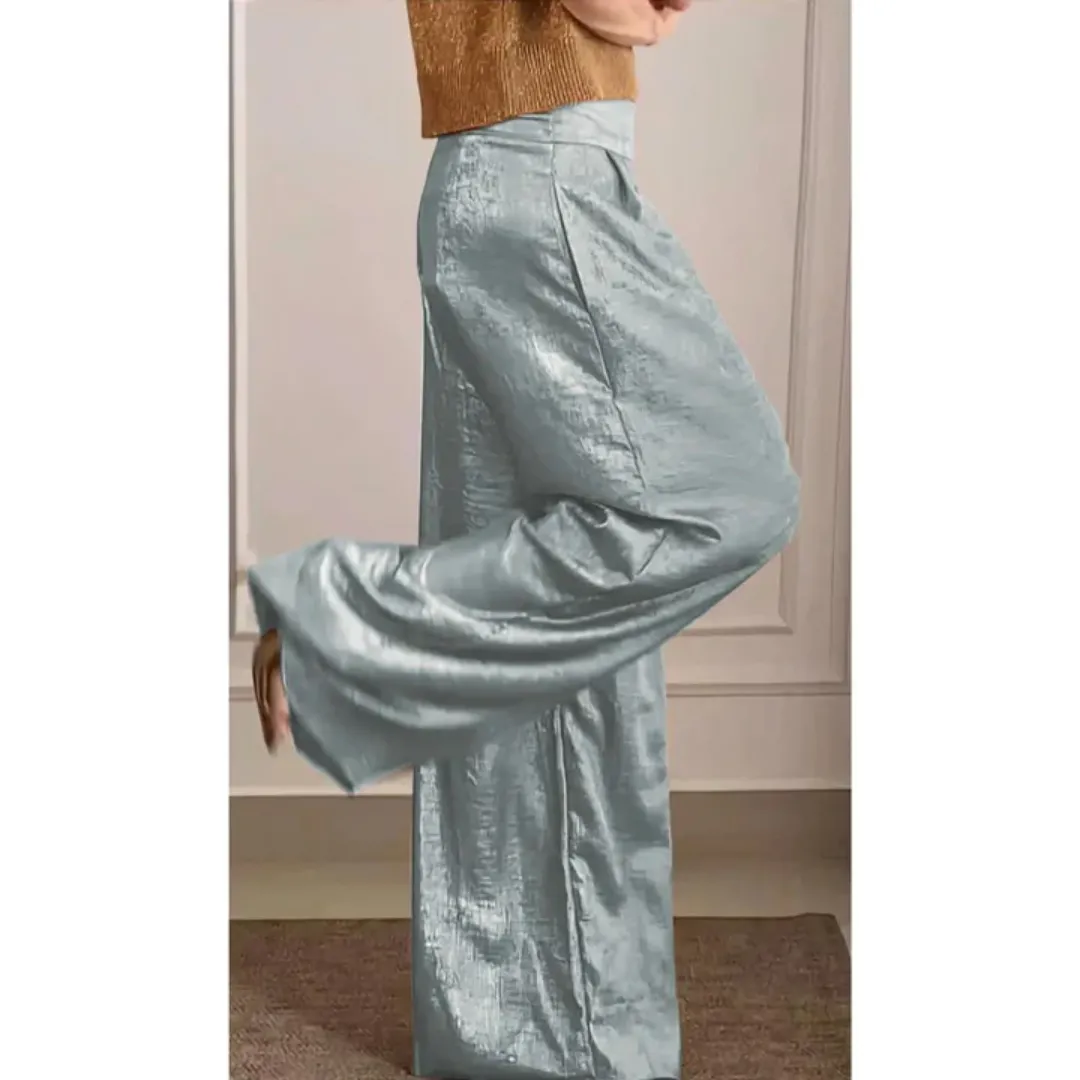 Women's Elegant Wide Leg Palazzo Pants | Low Rise
