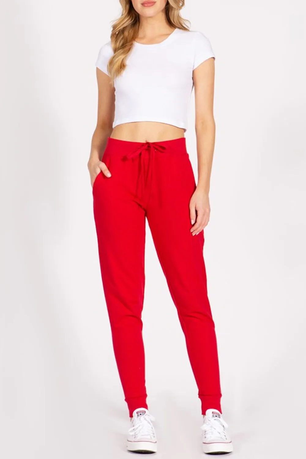 Women's French Terry Jogger Sweatpants drawstring waistband
