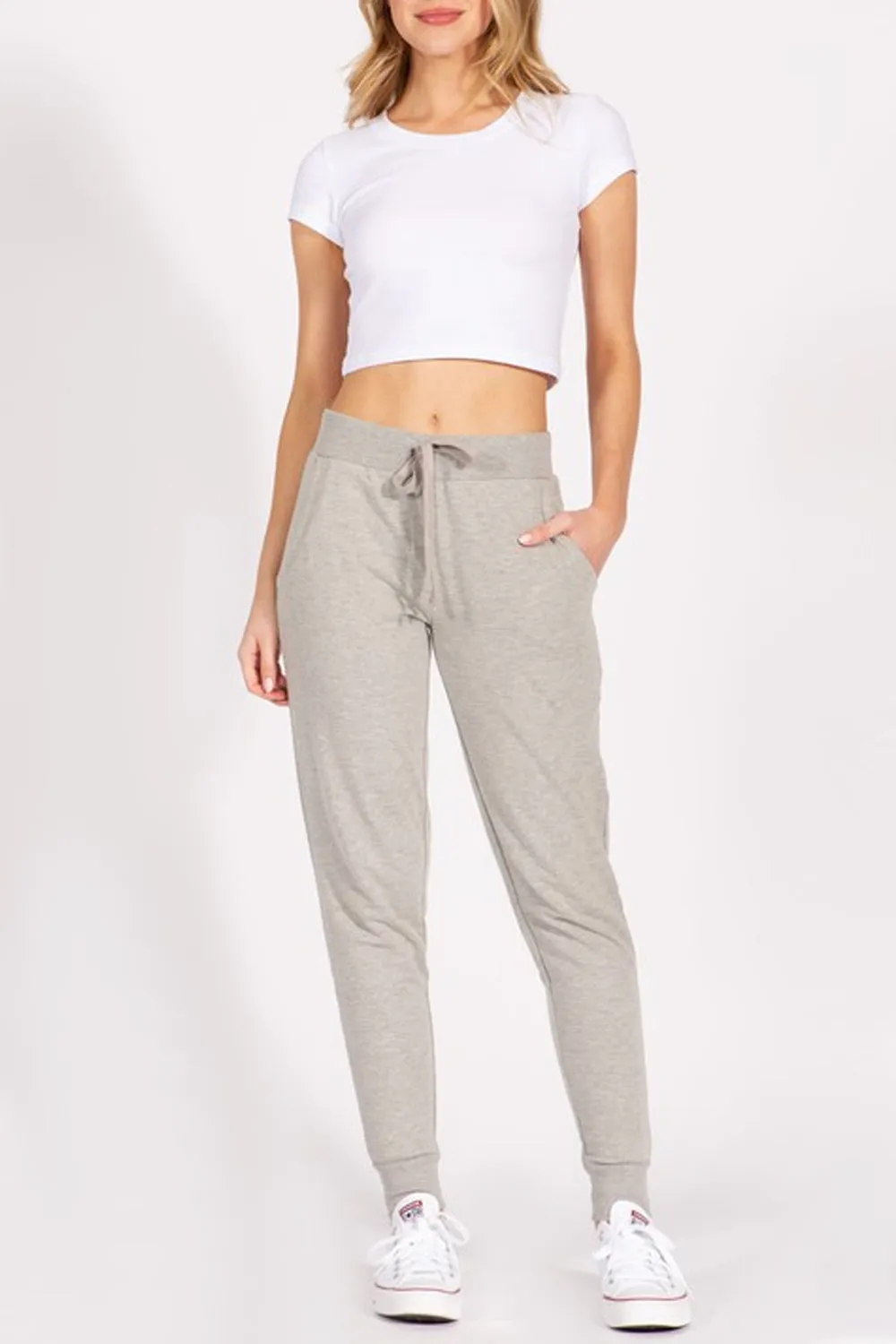 Women's French Terry Jogger Sweatpants drawstring waistband