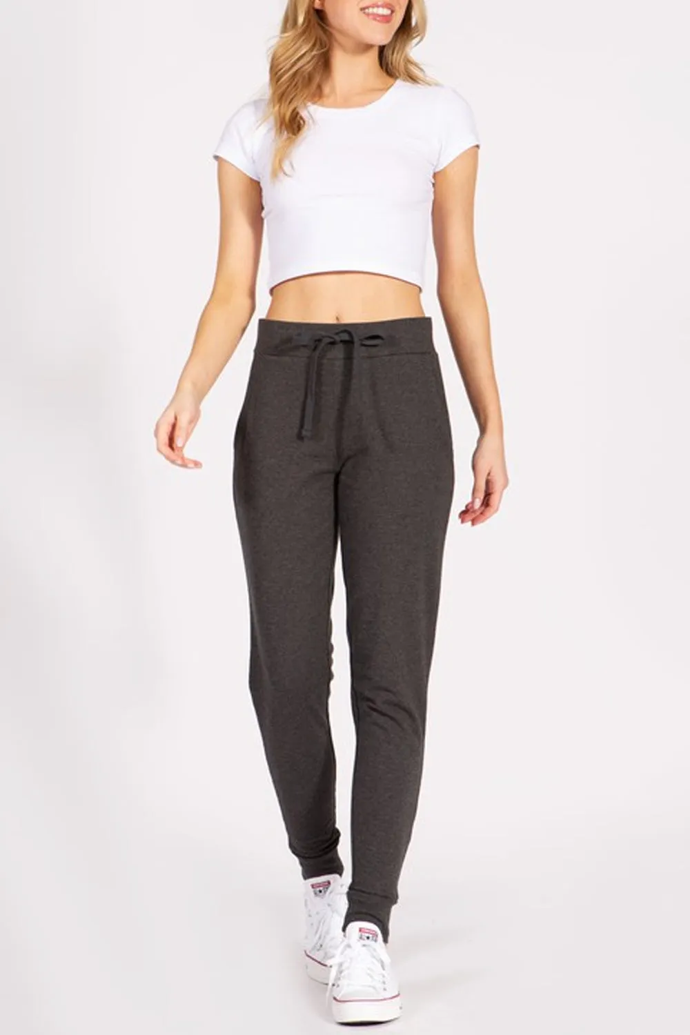 Women's French Terry Jogger Sweatpants drawstring waistband