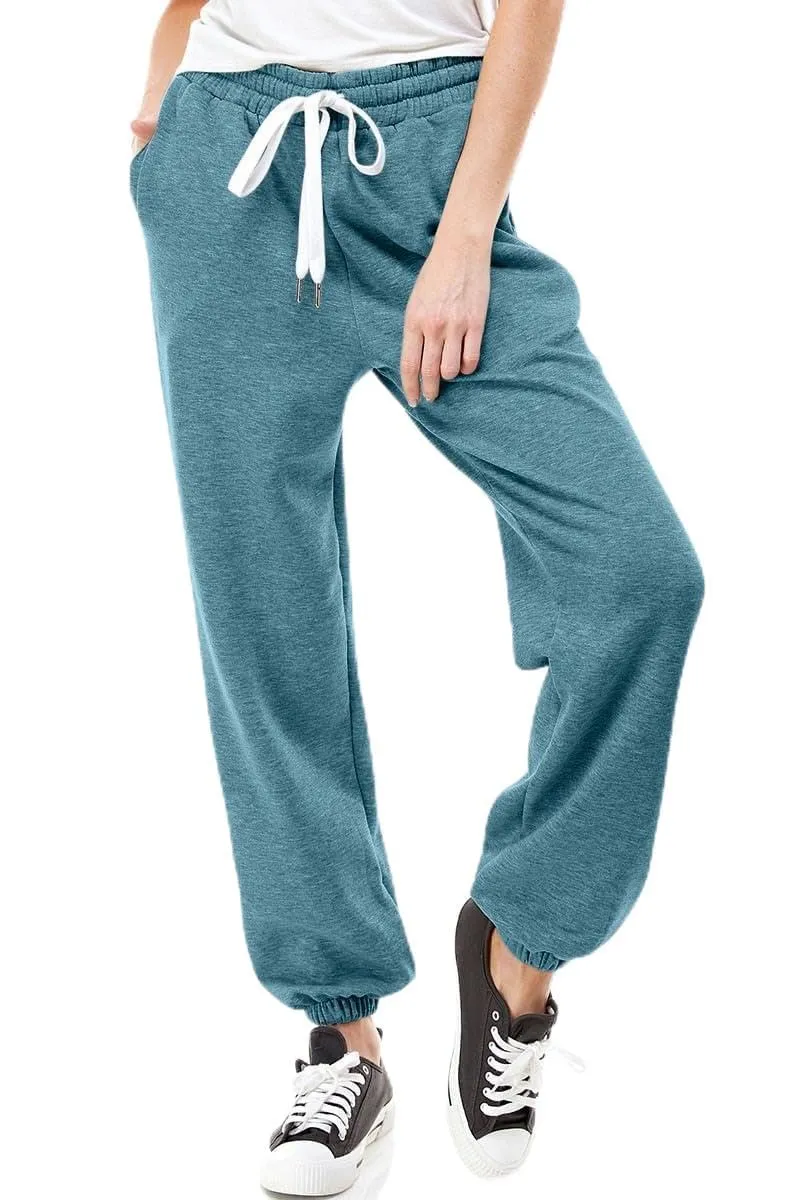 Women's High Waisted Sporty Gym Athletic Fit Jogger Sweatpants and Loose fit Lounge Trousers Plus Size Lounge Pant