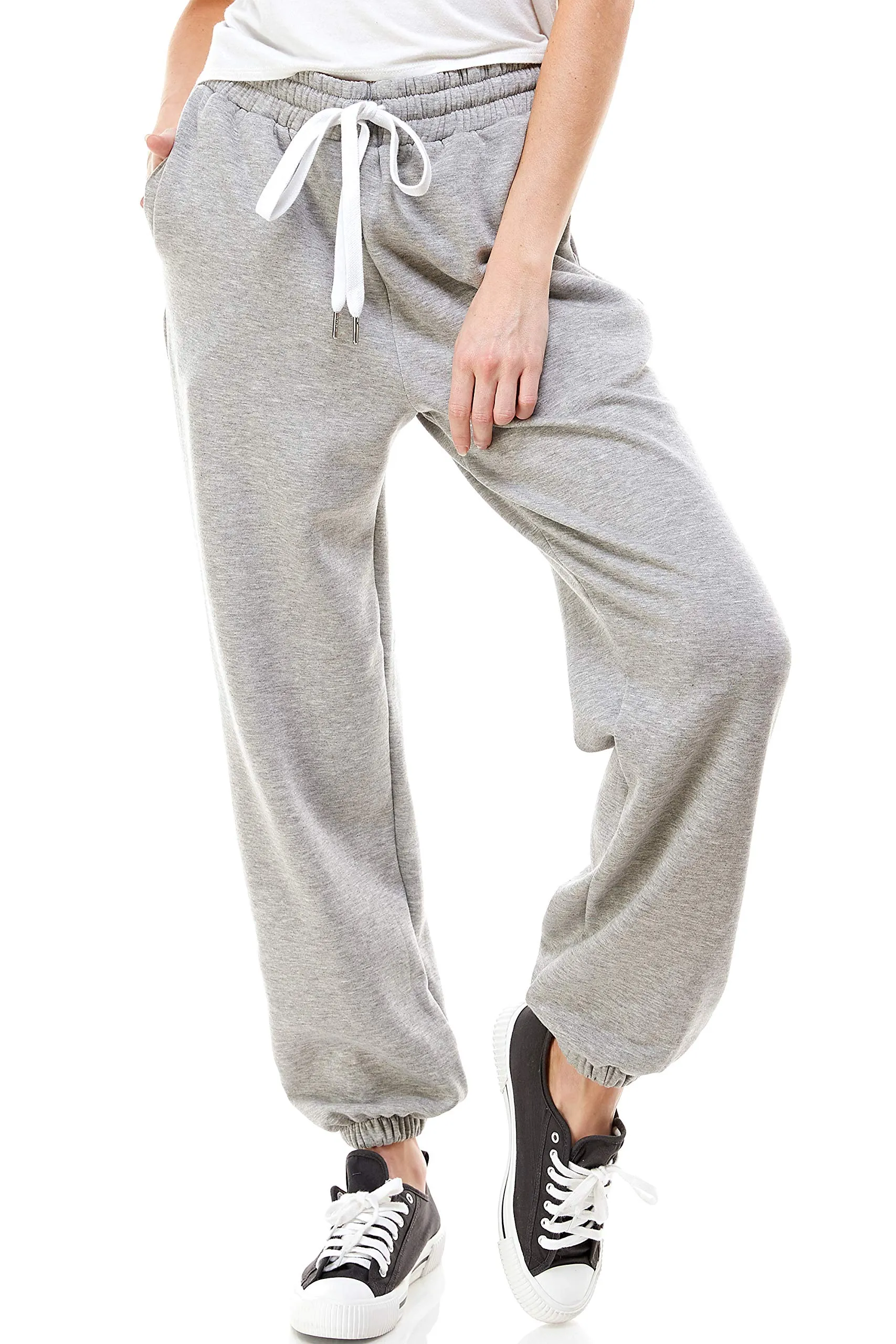 Women's High Waisted Sporty Gym Athletic Fit Jogger Sweatpants and Loose fit Lounge Trousers Plus Size Lounge Pant