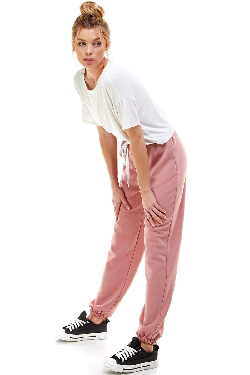 Women's High Waisted Sporty Gym Athletic Fit Jogger Sweatpants and Loose fit Lounge Trousers Plus Size Lounge Pant