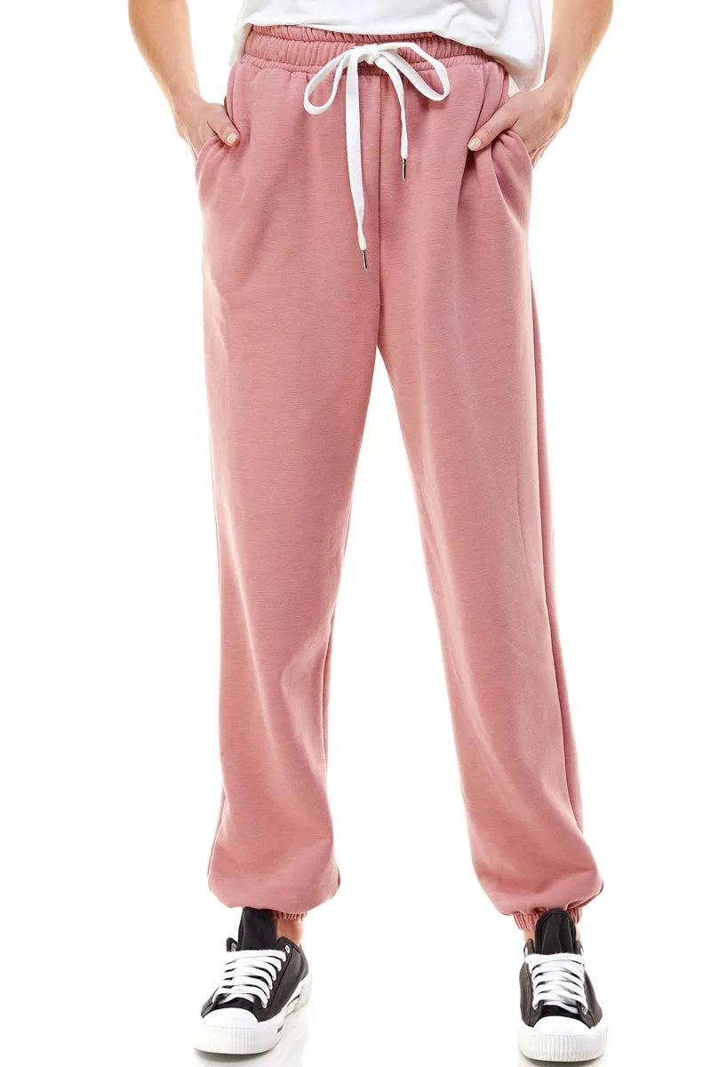 Women's High Waisted Sporty Gym Athletic Fit Jogger Sweatpants and Loose fit Lounge Trousers Plus Size Lounge Pant