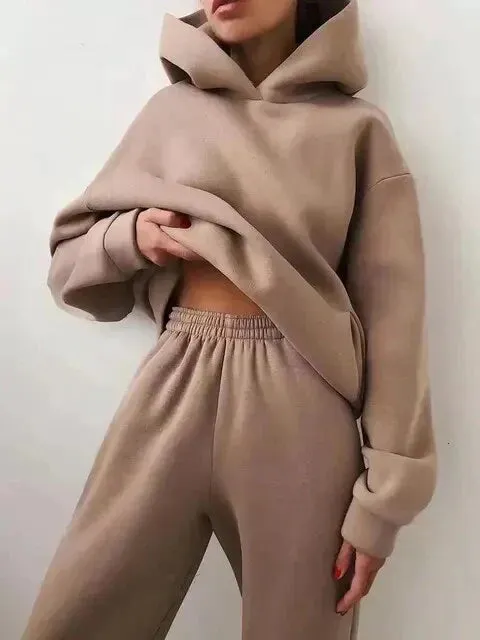 Women's indigo hoodie and sweatpants set