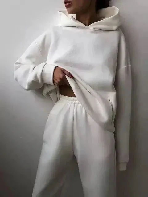 Women's indigo hoodie and sweatpants set