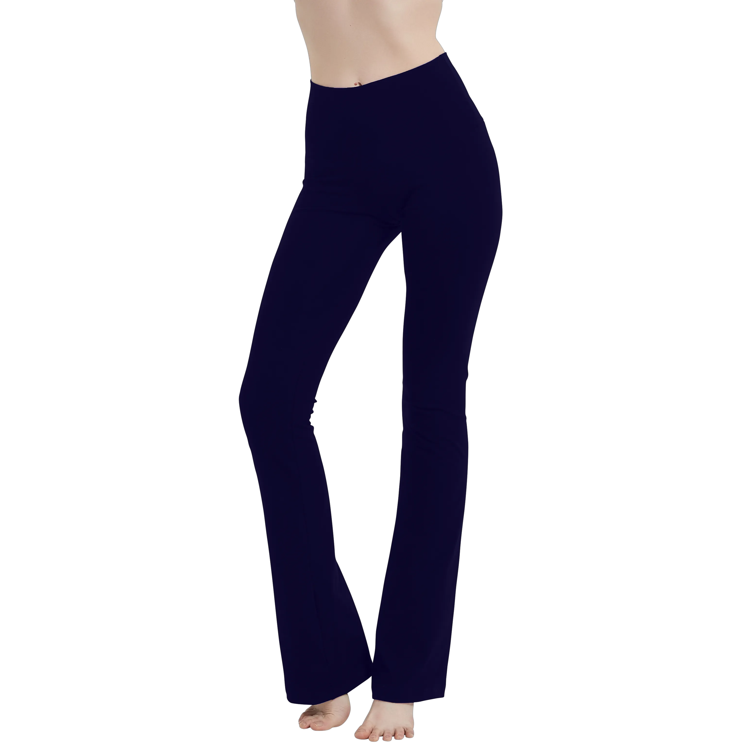 Women's Low-Rise Cotton Spandex Bootcut Flare Yoga Pants 32" Inseam